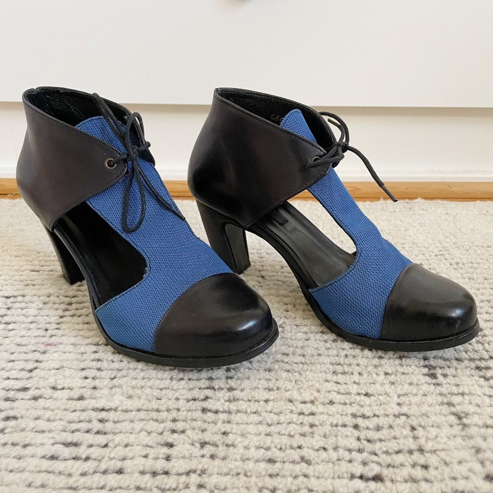 Neosens Mary Janes Leather Black Blue Size EU 36